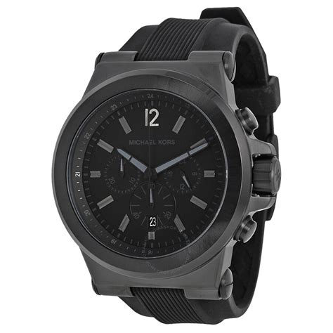 michael kors rubber watch black|Michael Kors black silicone watch.